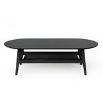 Paris Prix Table Basse en Bois  Courbée  130cm Noir