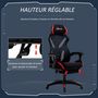 Voir la diapositive 4 : VINSETTO Vinsetto Fauteuil gaming chaise gamer réglable pivotant dossier inclinable repose-pied polyester rouge noir