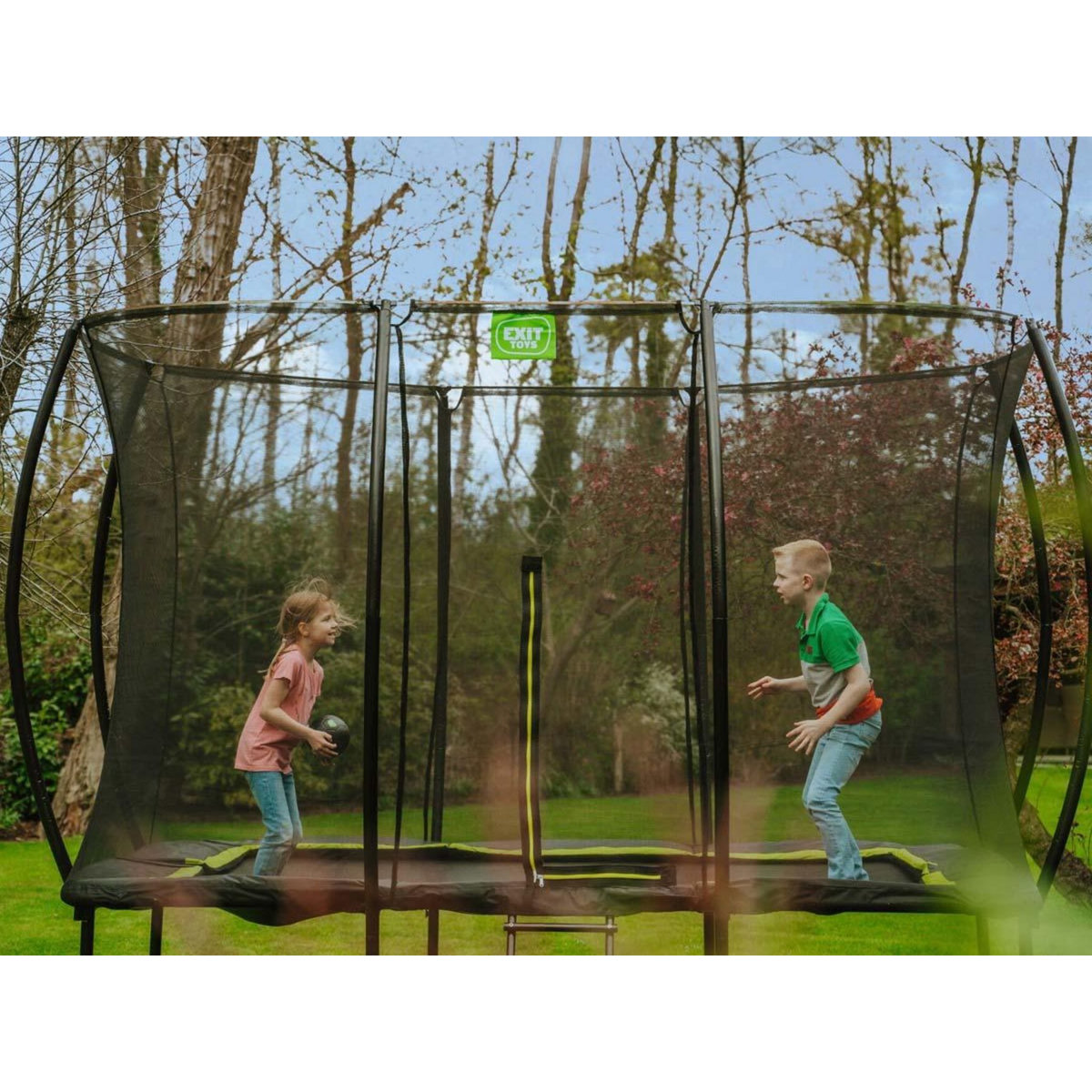 EXIT TOYS Trampoline Silhouette rectangulaire 214 x 305 cm Noir - Exit Toys