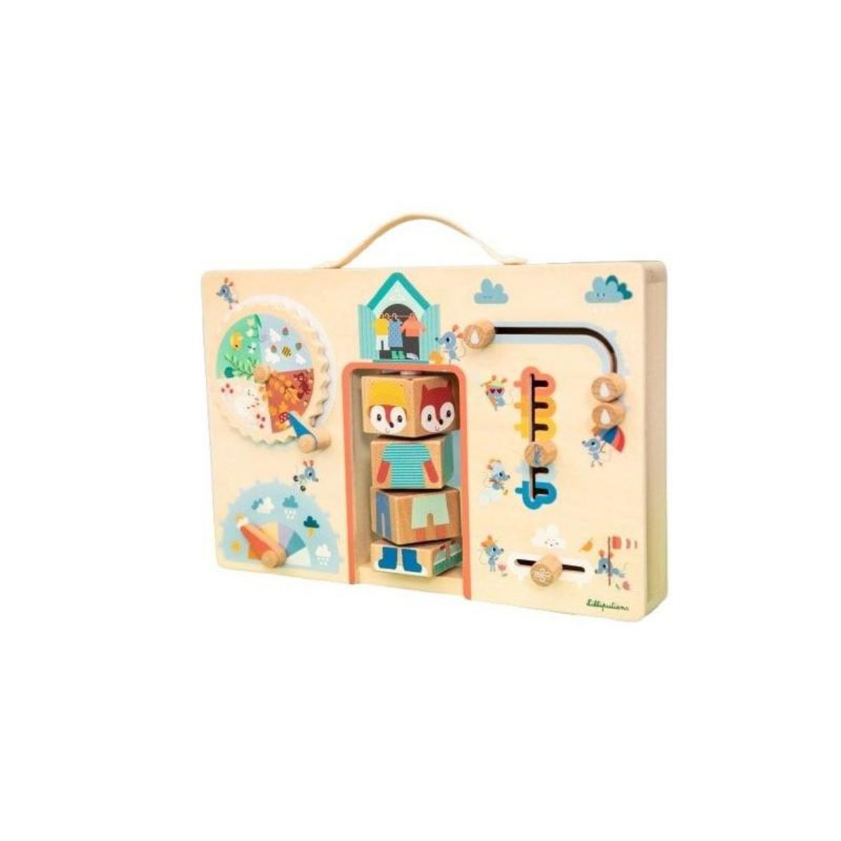 LILLIPUTIENS Jeu d éveil Lilliputiens Valisette Alice s habille selon la météo