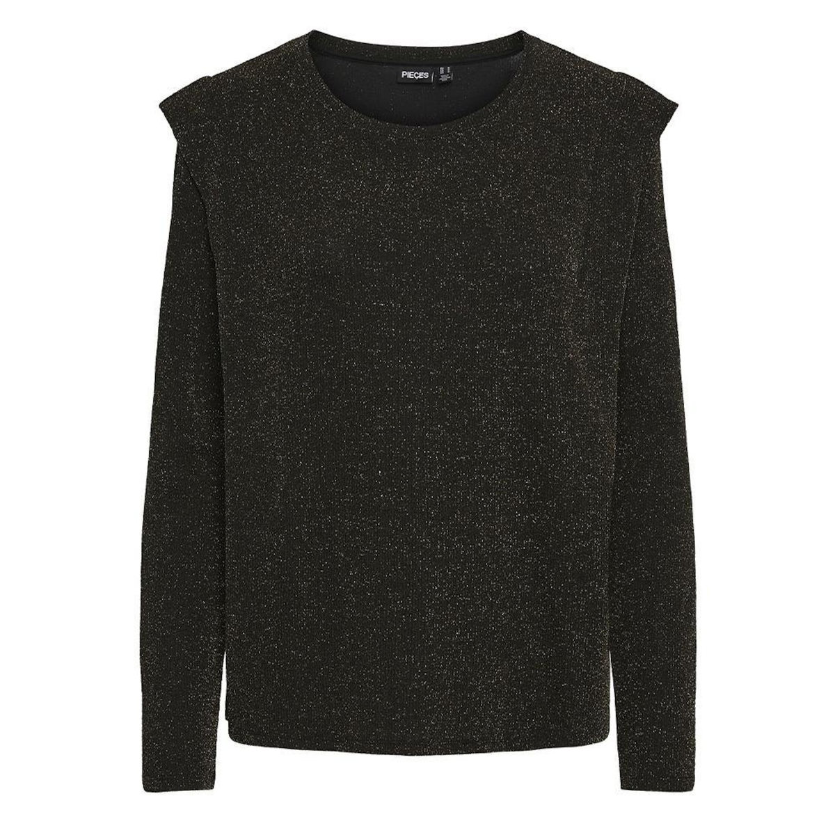 Pieces T-Shirt Manches Longues Noir Femme Pieces Nora