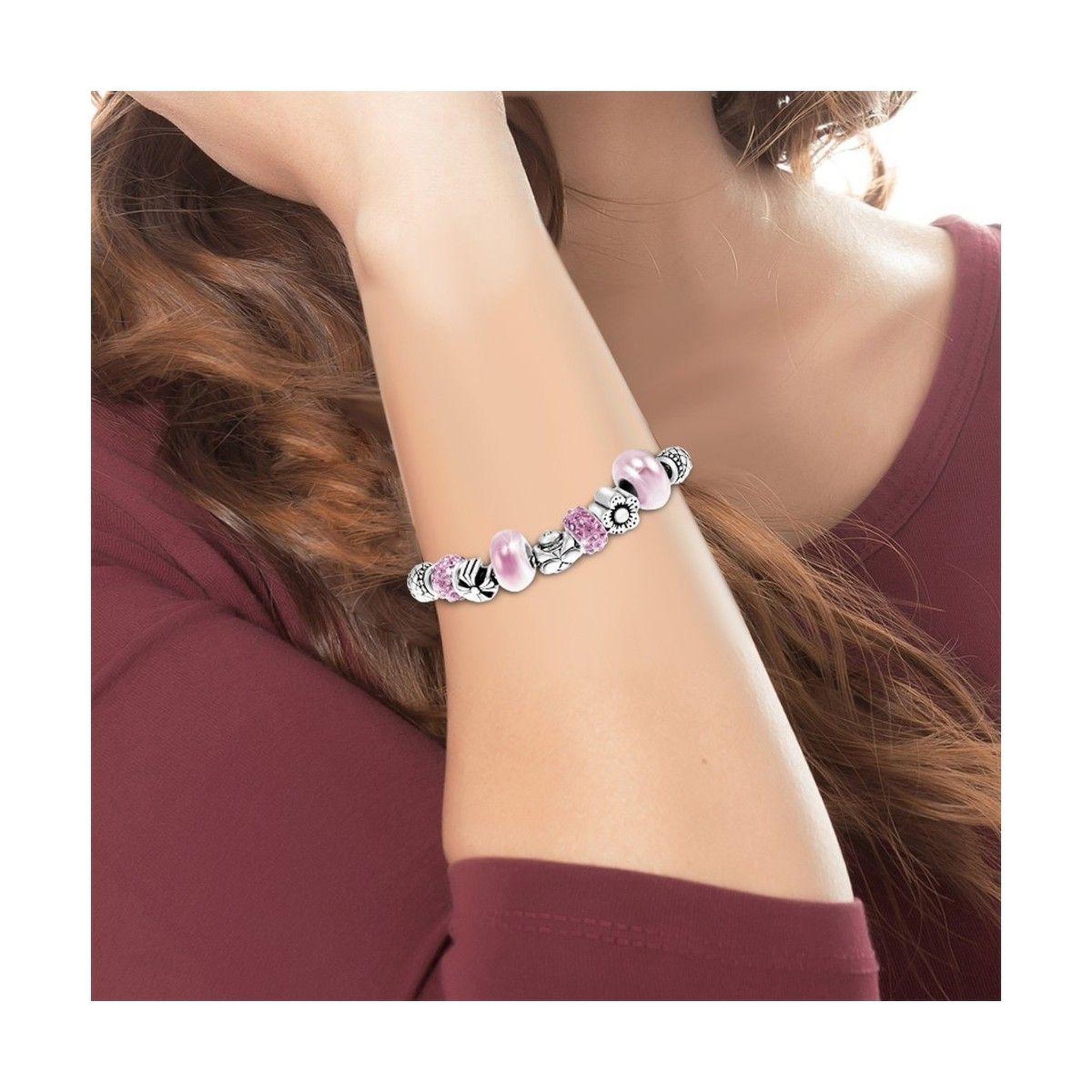 Voir la diapositive 2 : SC CRYSTAL Bracelet perles SC Crystal orné de Cristaux scintillants