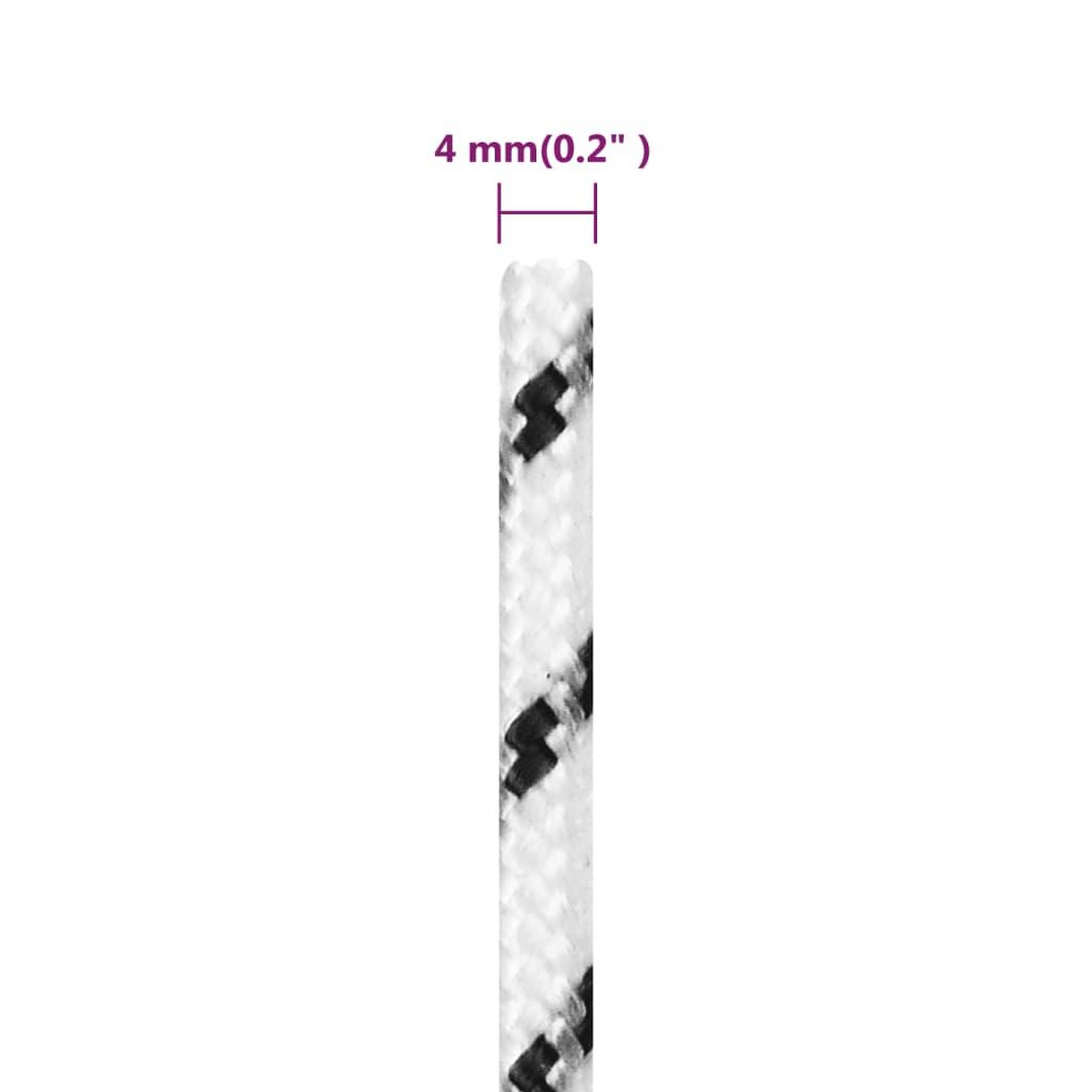 Voir la diapositive 5 : VIDAXL Corde de bateau tresse Blanc 4 mmx250 m Polyester