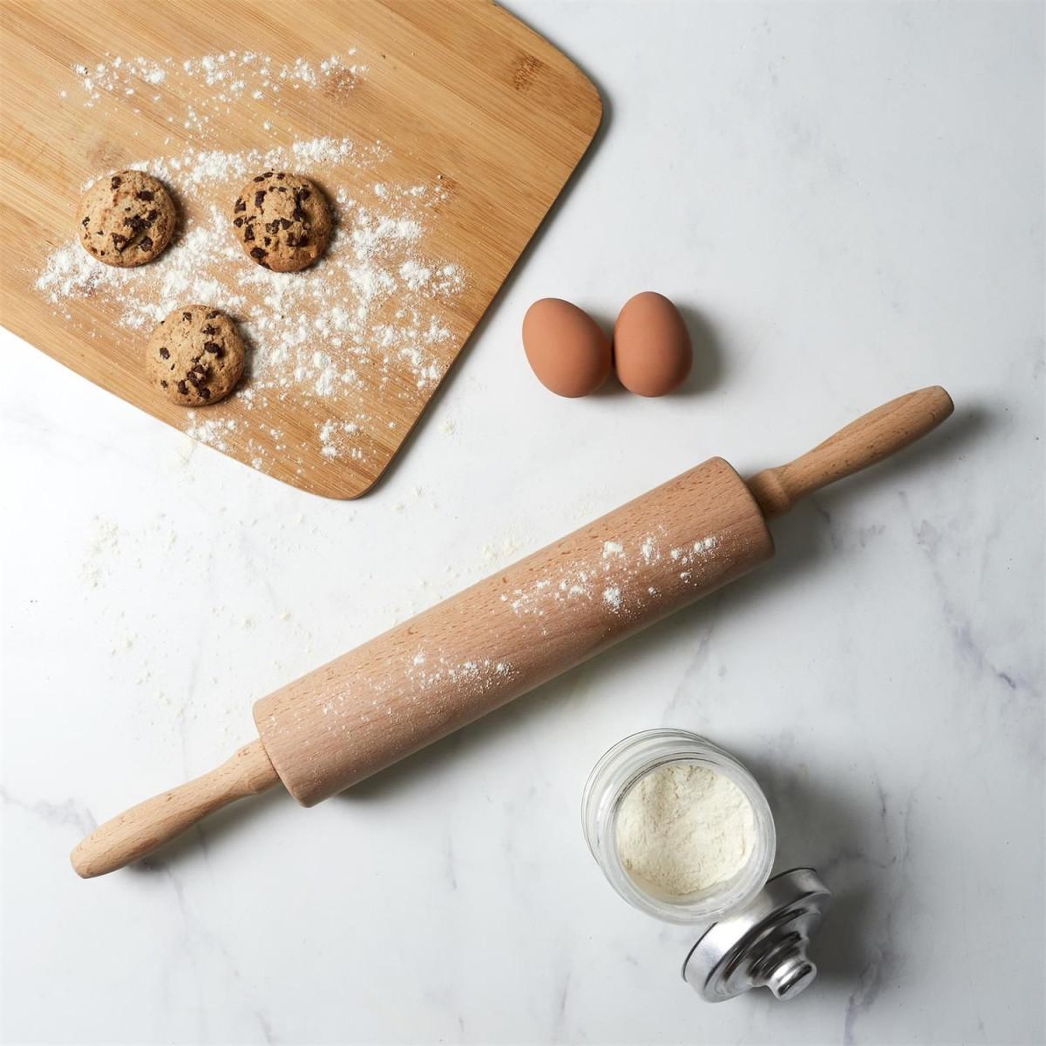 Voir la diapositive 2 : Lily Cook Rouleau de pâtisserie  bois  39m naturel