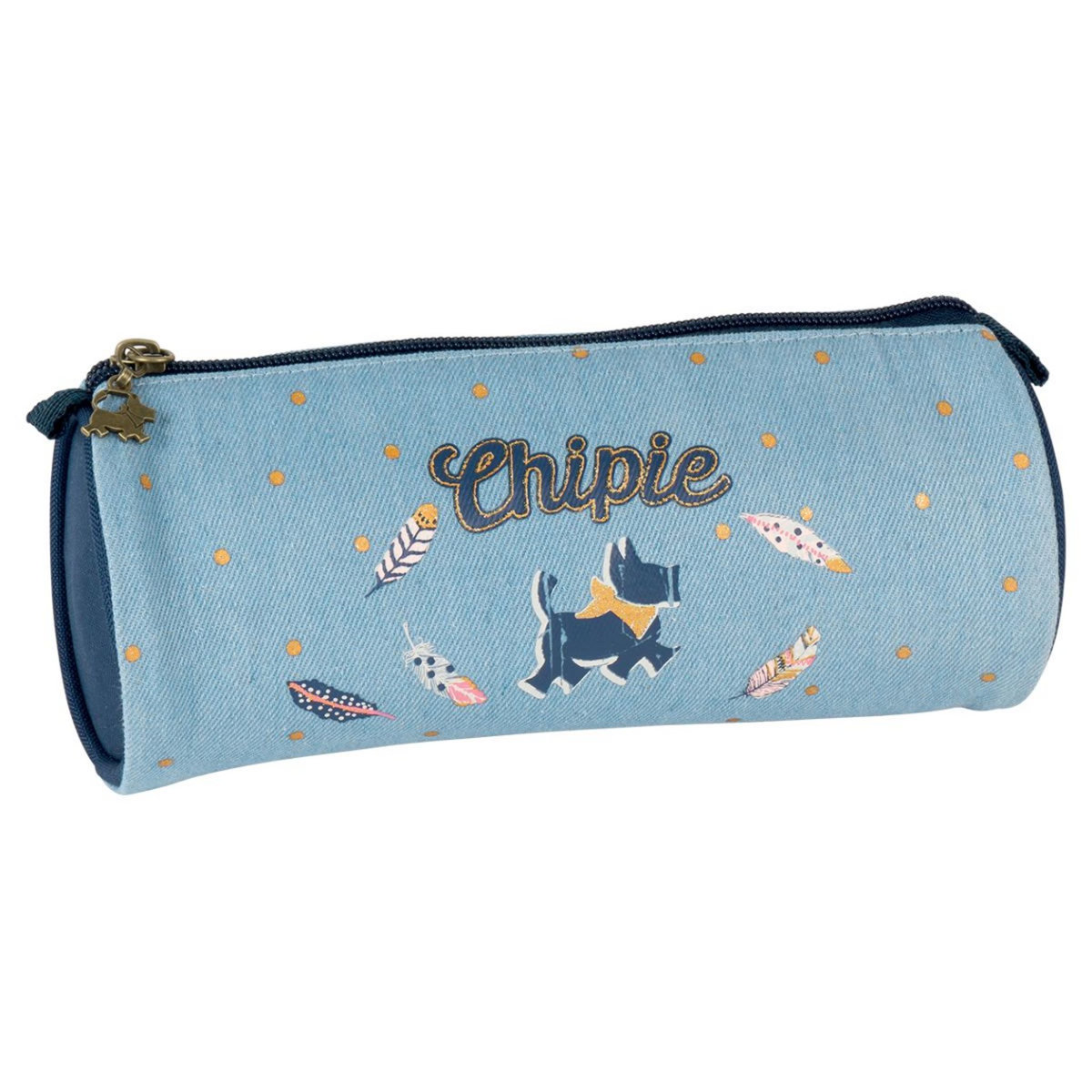 CHIPIE Trousse ronde bleue