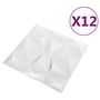 Voir la diapositive 3 : VIDAXL Panneaux muraux 3D 12 pcs 50x50 cm blanc diamant 3 m^2