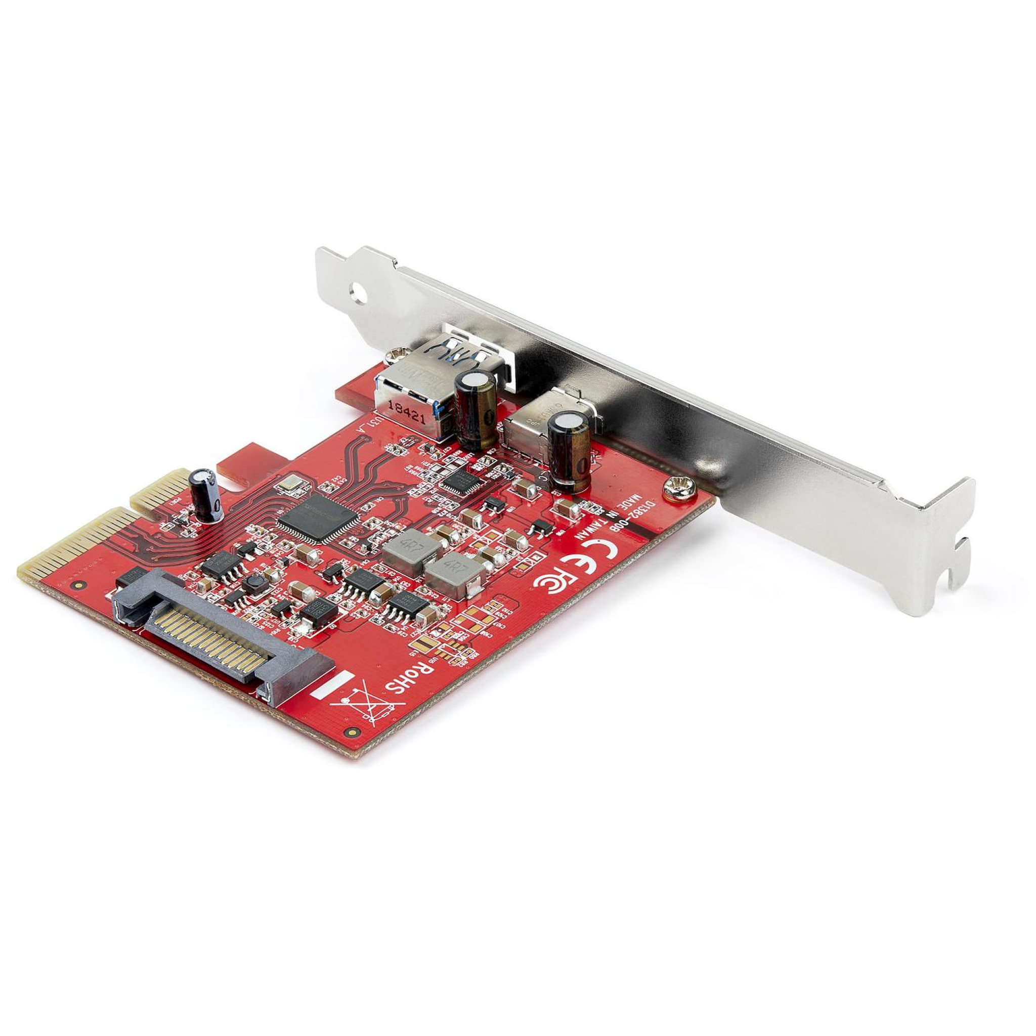 Voir la diapositive 3 : Startech Startech.com carte pcie à 2 ports - usb-a et usb-c, 10 gbps - adaptateur de carte contrôleur hôte pci express type c / a usb 3.2 gen 2 - carte d'extension d'extension pcie usb 3.2 gen 2 - windows, macos, linux