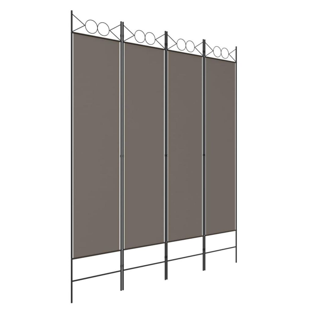 VIDAXL Cloison de separation 4 panneaux Anthracite 160x200 cm Tissu