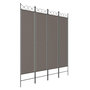 Voir la diapositive 2 : VIDAXL Cloison de separation 4 panneaux Anthracite 160x200 cm Tissu