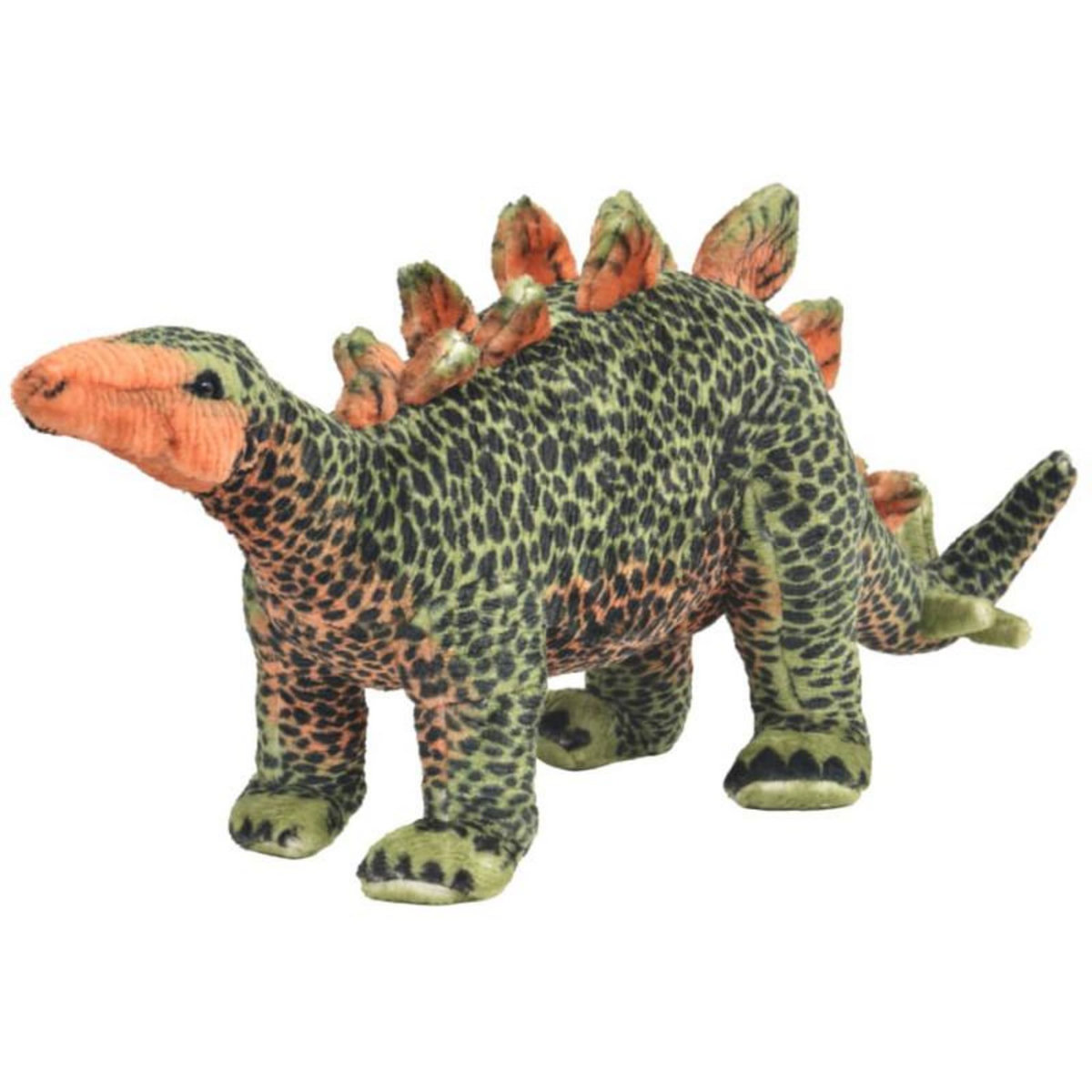 VIDAXL Jouet en peluche Dinosaure Stegosaurus Vert et orange XXL