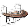 Voir la diapositive 5 : tectake Table de balcon en acier, mosaïque et ciment terracotta/blanc
