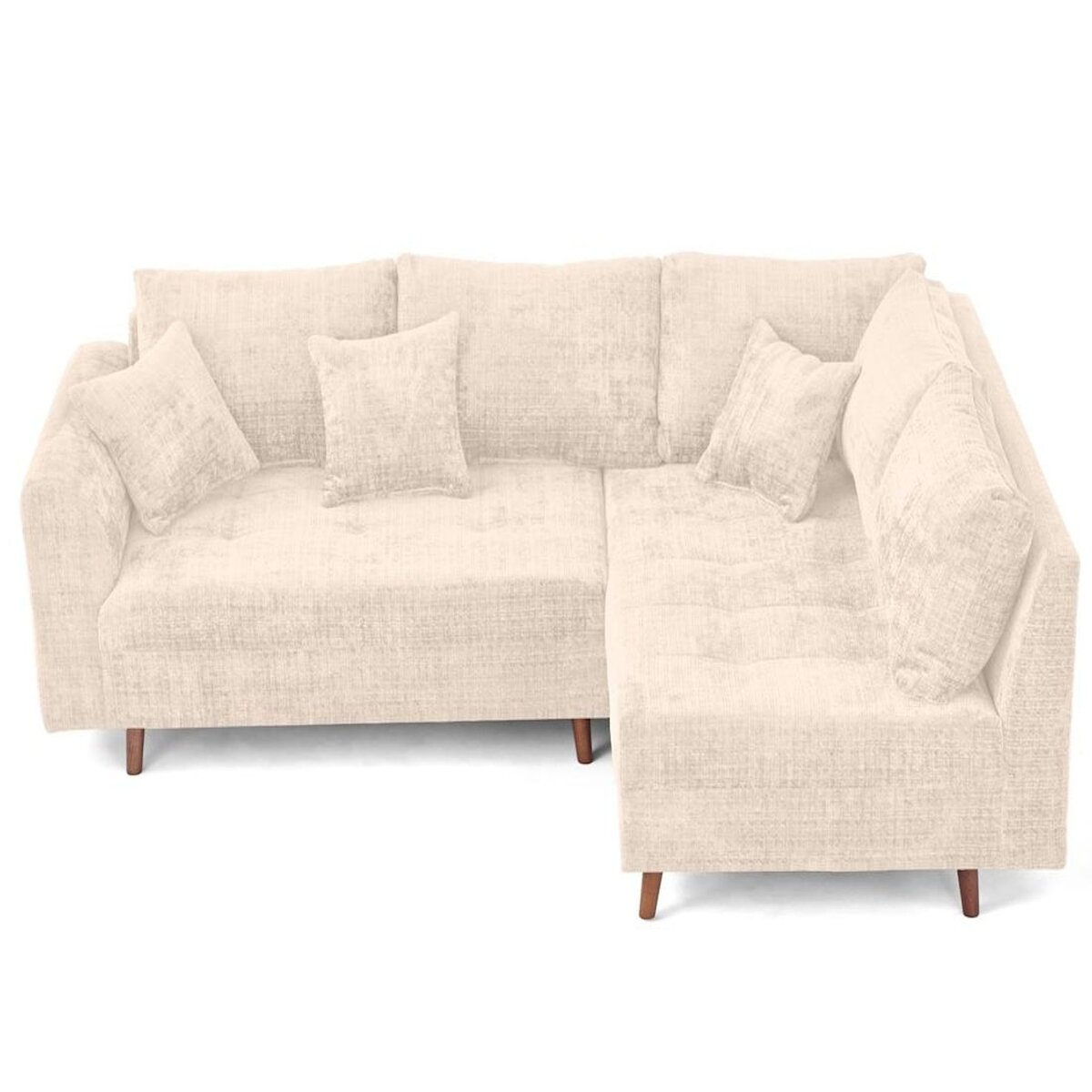 LISA DESIGN Rune - canapé d'angle droit 4 places en velours texturé