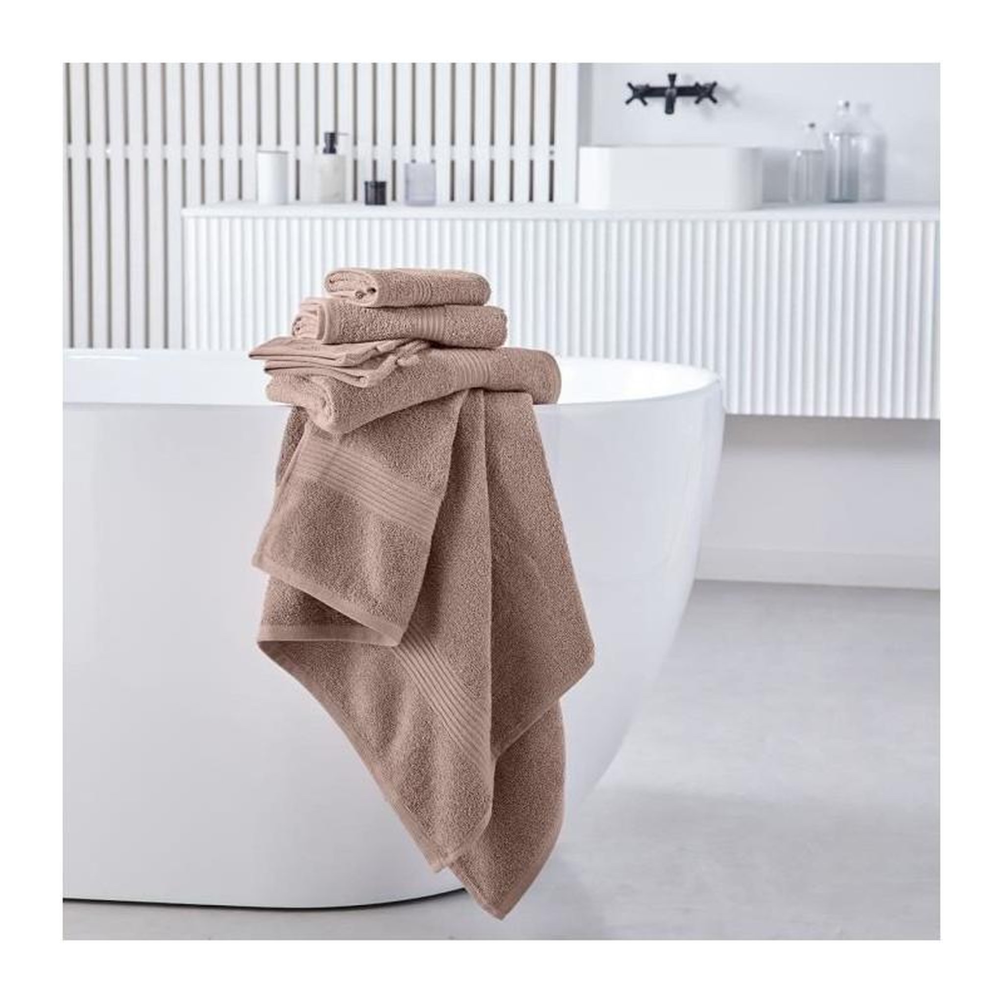Voir la diapositive 3 : Today Maxi Drap de Bain TODAY 90x150 cm 100% Coton - Rose des sables