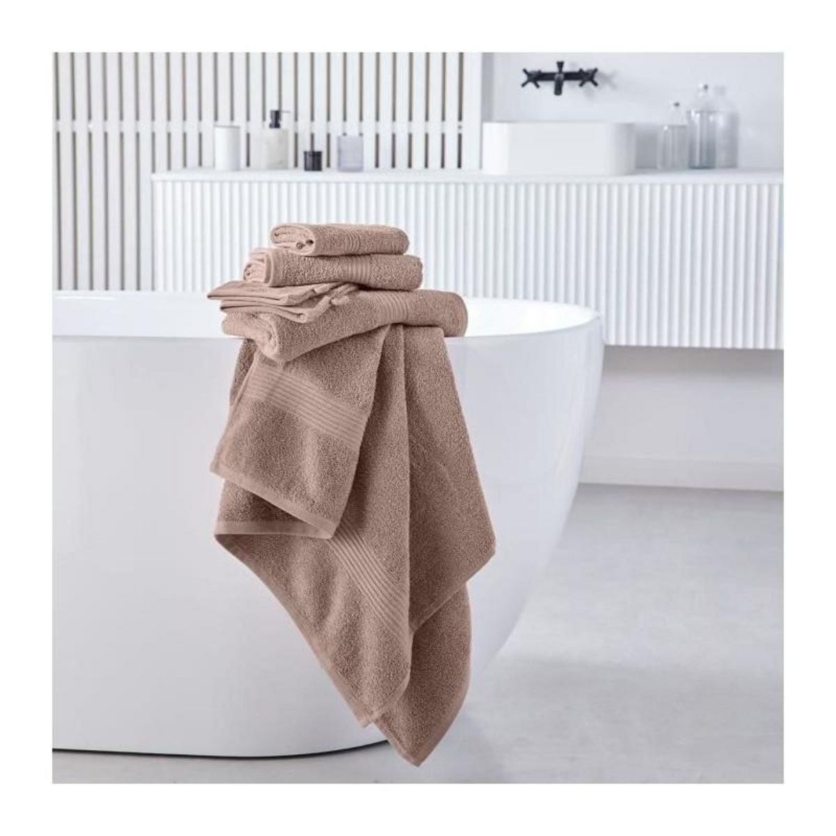 Today Maxi Drap de Bain TODAY 90x150 cm 100% Coton - Rose des sables