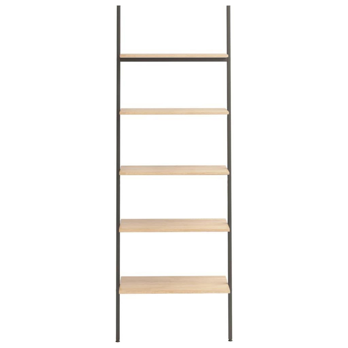 VIDAXL Etagere inclinee a 5 niveaux Marron clair et noir 64x34x185,5cm