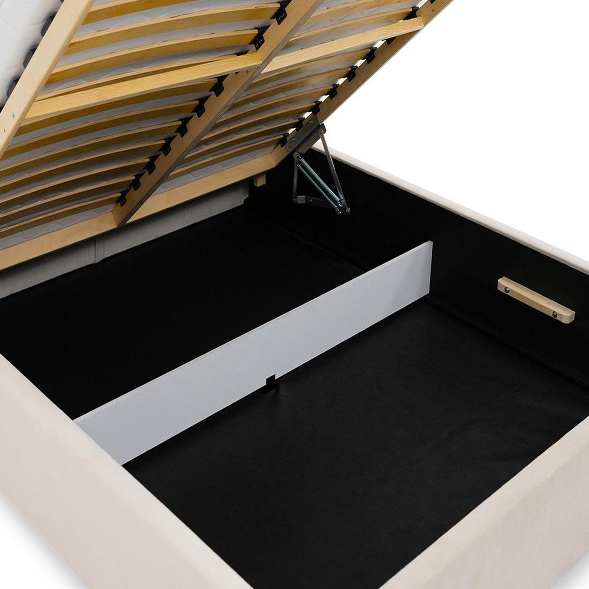 Voir la diapositive 5 : BEST MOBILIER John - lit coffre - 160x200 cm - en velours - sommier inclus