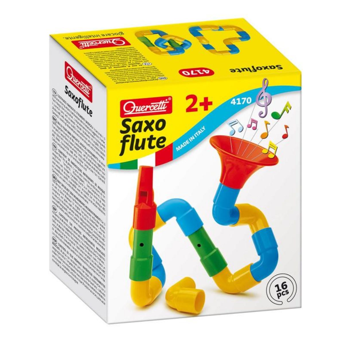 Quercetti Quercetti Tubes Buildingset saxophone, 16dlg.