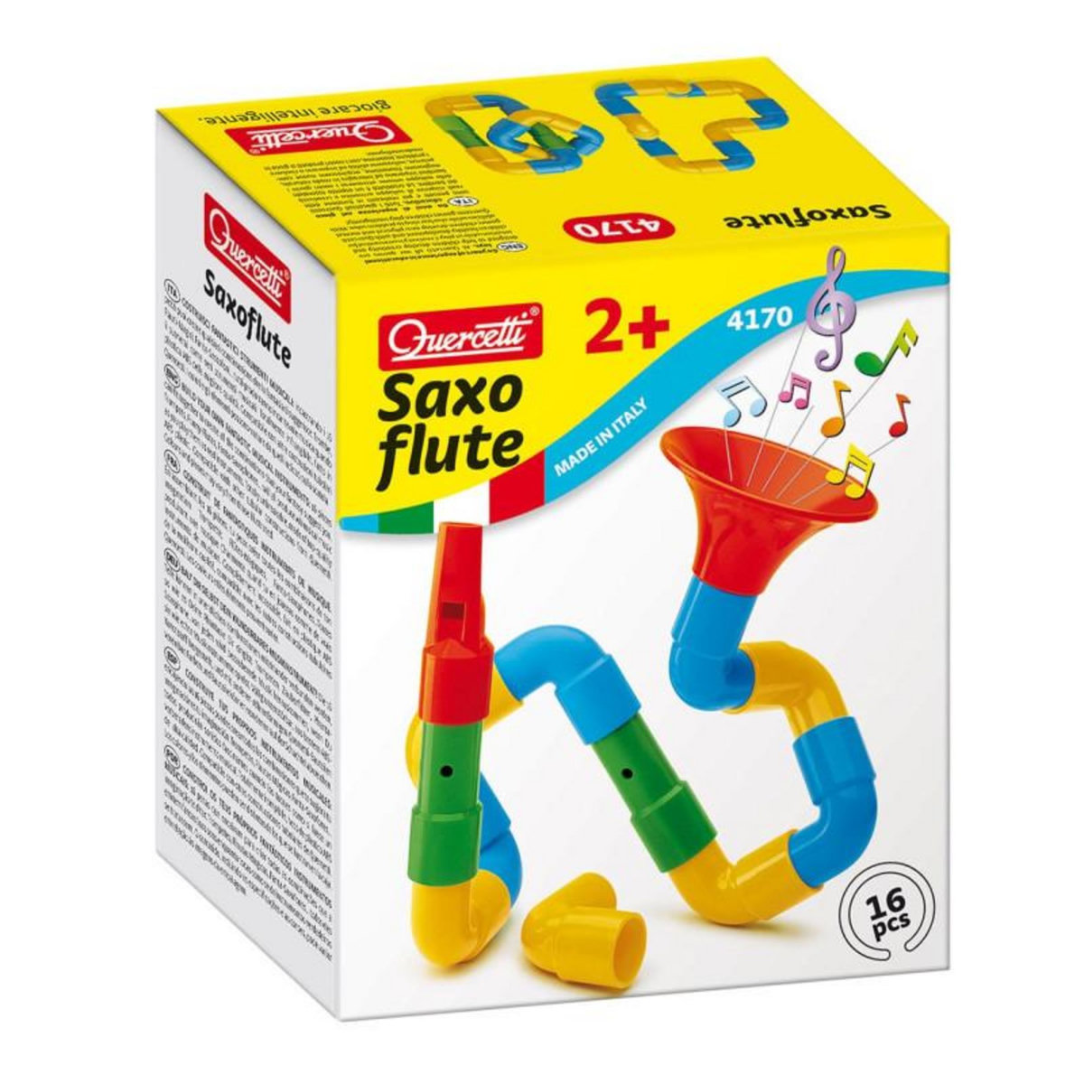 Quercetti Quercetti Tubes Buildingset saxophone, 16dlg.