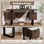 Voir la diapositive 5 : MERAX Bureau 135 cm coloris marron mdf et métal