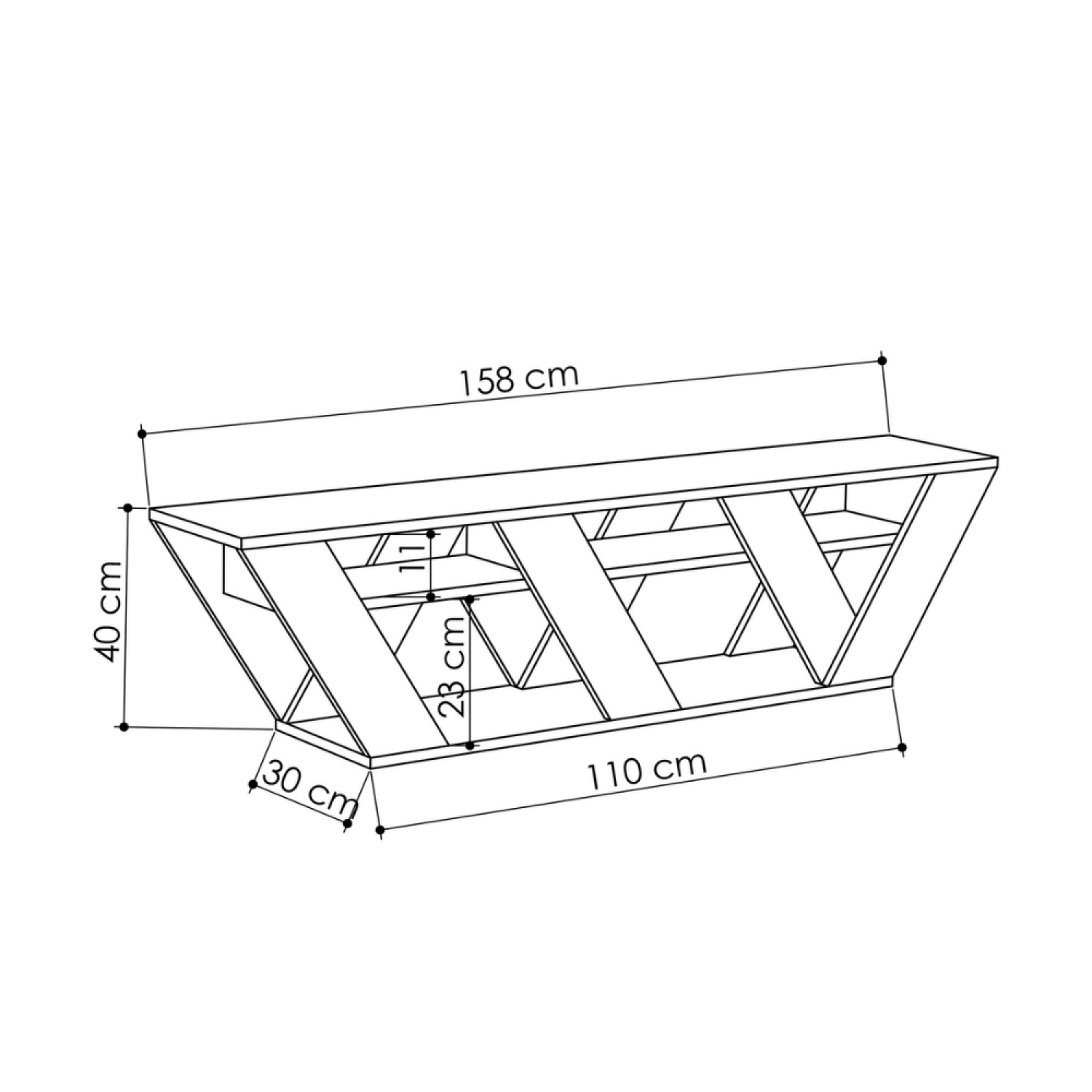 Voir la diapositive 3 : CONCEPT USINE Meuble tv design gris anthracite 158 cm noli