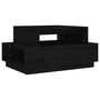 Voir la diapositive 2 : VIDAXL Table basse Noir 80x55x40,5 cm Bois massif de pin