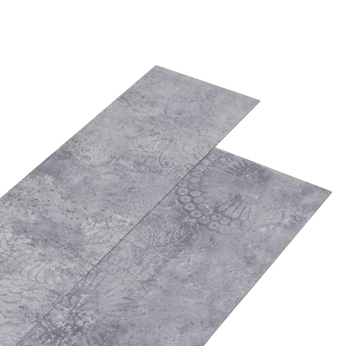 VIDAXL Planches de plancher PVC non auto-adhesif 5,26m²2mm Gris ciment