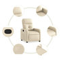 Voir la diapositive 5 : VIDAXL Fauteuil inclinable Creme Tissu