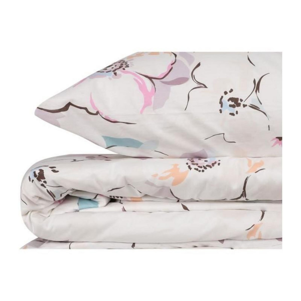 GENERIQUE Parure de lit - 1 housse de couette 220 x 240 cm + 2 taies d'oreiller 60 x 60 cm - 100% coton renforcé - Blanc