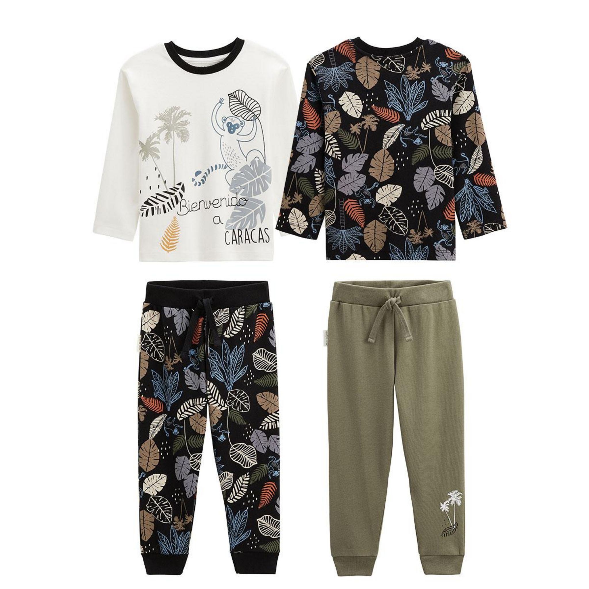 Petit Béguin Lot de 2 pyjamas enfant Caracas. Coloris disponibles : Vert