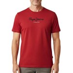 Pepe Jeans T Shirt  Homme Pepe jeans Eggo. Coloris disponibles : Rouge