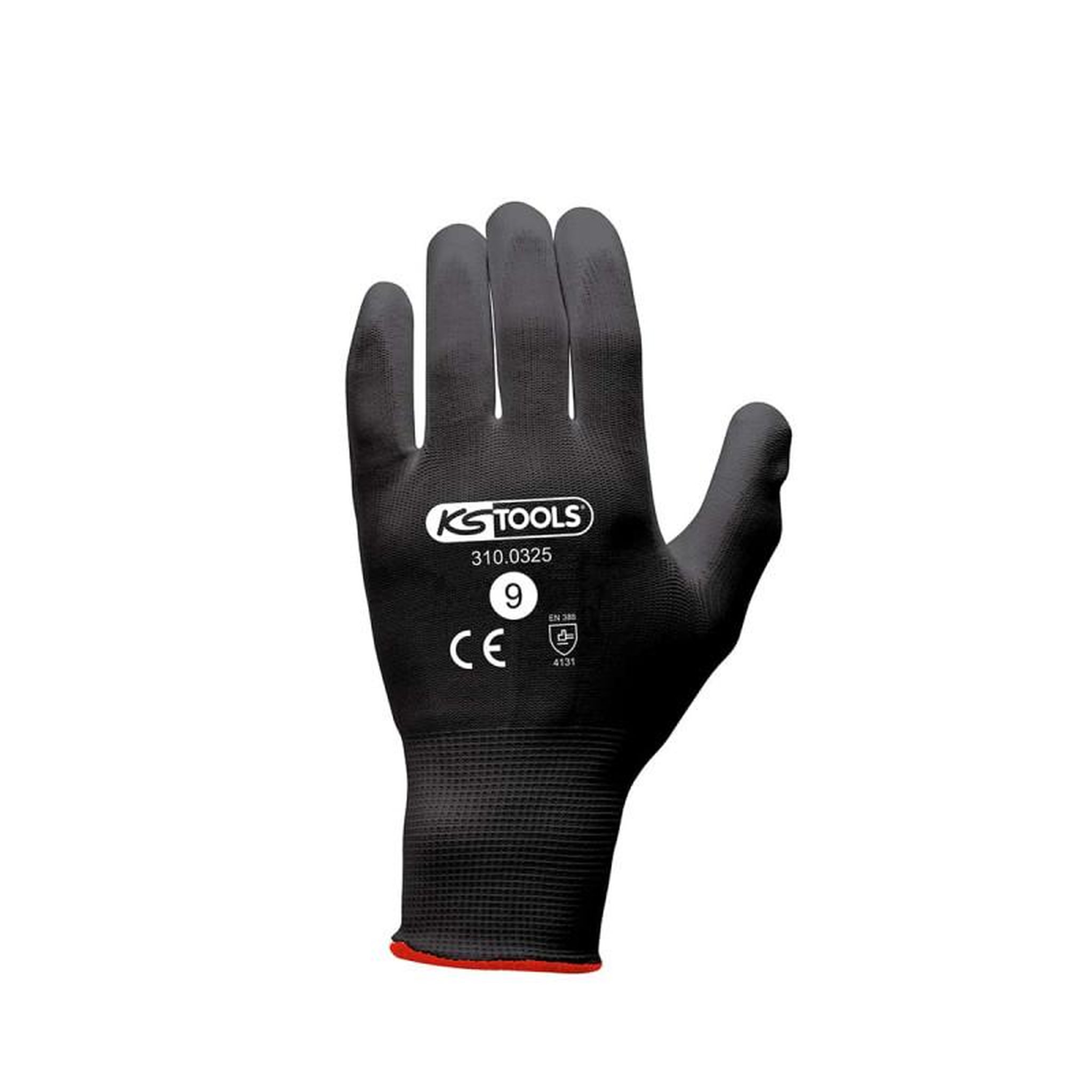 Ks Tools Boîte de 12 paires de gants ks tools - microfibres - noir - taille l - 310.0325