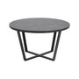 Voir la diapositive 3 : LISA DESIGN Aurora - table basse ronde - effet marbre noir - 77 cm