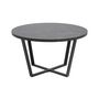 Voir la diapositive 3 : LISA DESIGN Aurora - table basse ronde - effet marbre noir - 77 cm