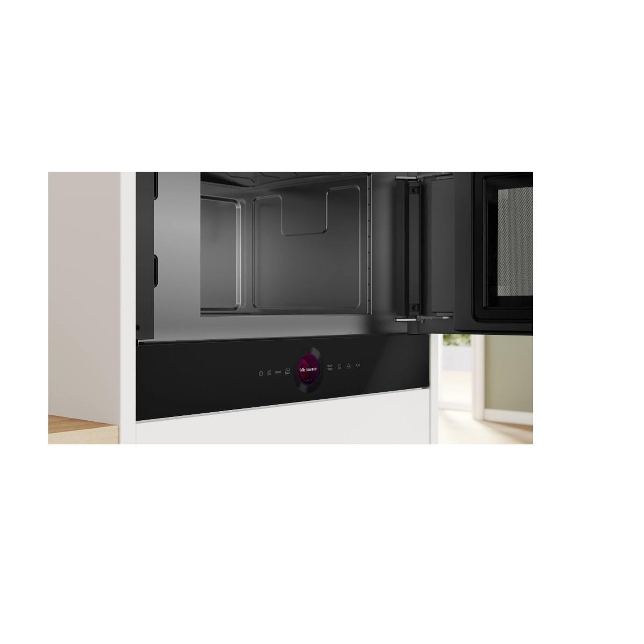 Voir la diapositive 2 : BOSCH Micro-ondes solo encastrable 21l 900w noir - BFR7221B1