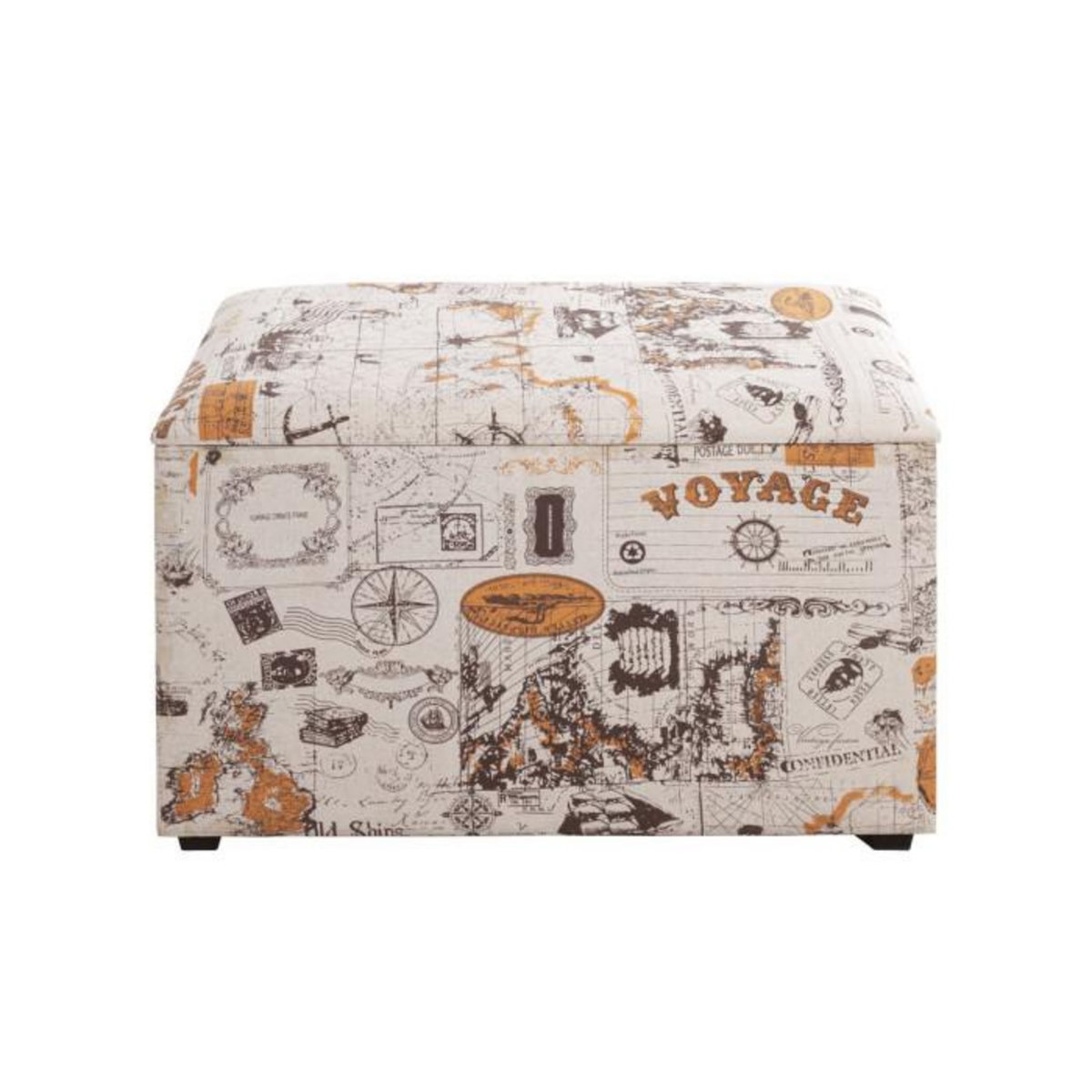 Paris Prix Coffre de Rangement Vintage  Monde  65cm Naturel