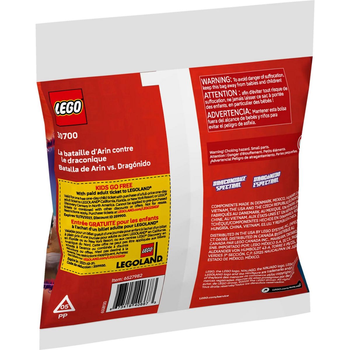 LEGO LEGO NINJAGO - Arin vs. Dragonian Battle (Polybag) - 30700