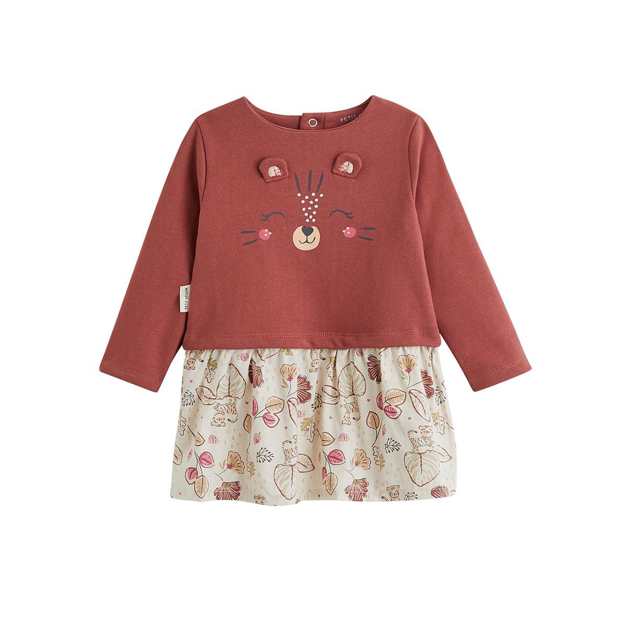 PETIT BEGUIN Robe bébé léa - fille. Coloris disponibles : Rose