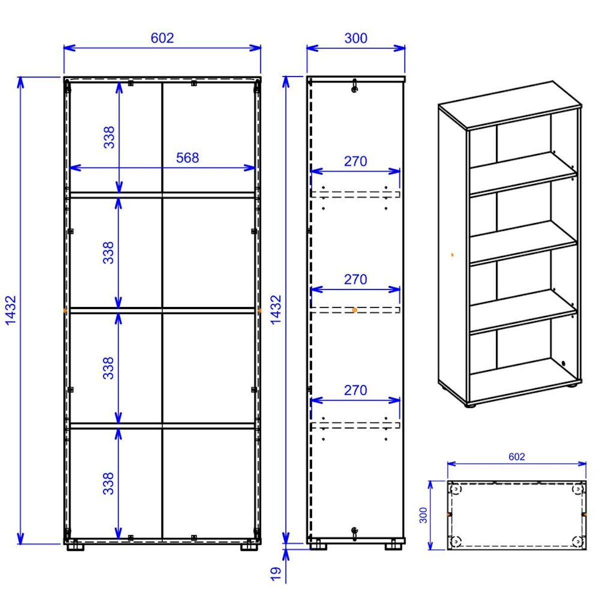INTERLINK Étagère PARINI 3