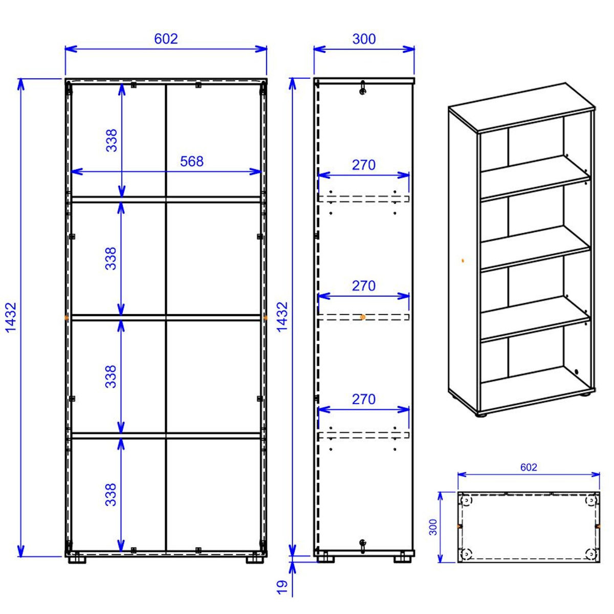 INTERLINK Étagère PARINI 3