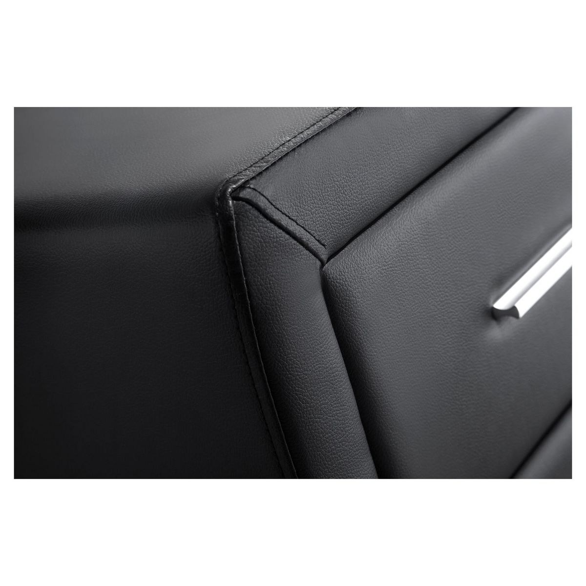 Table de chevet 2 tiroirs en PU LAGOA