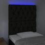 Voir la diapositive 3 : VIDAXL Tete de lit a LED Noir 80x7x118/128 cm Tissu
