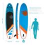Voir la diapositive 3 : ADRENALIN Paddle Gonflable LINER 10'6 30'' 6''(320x76x15cm) avec Pompe, Pagaie, Leash et Sac de transport
