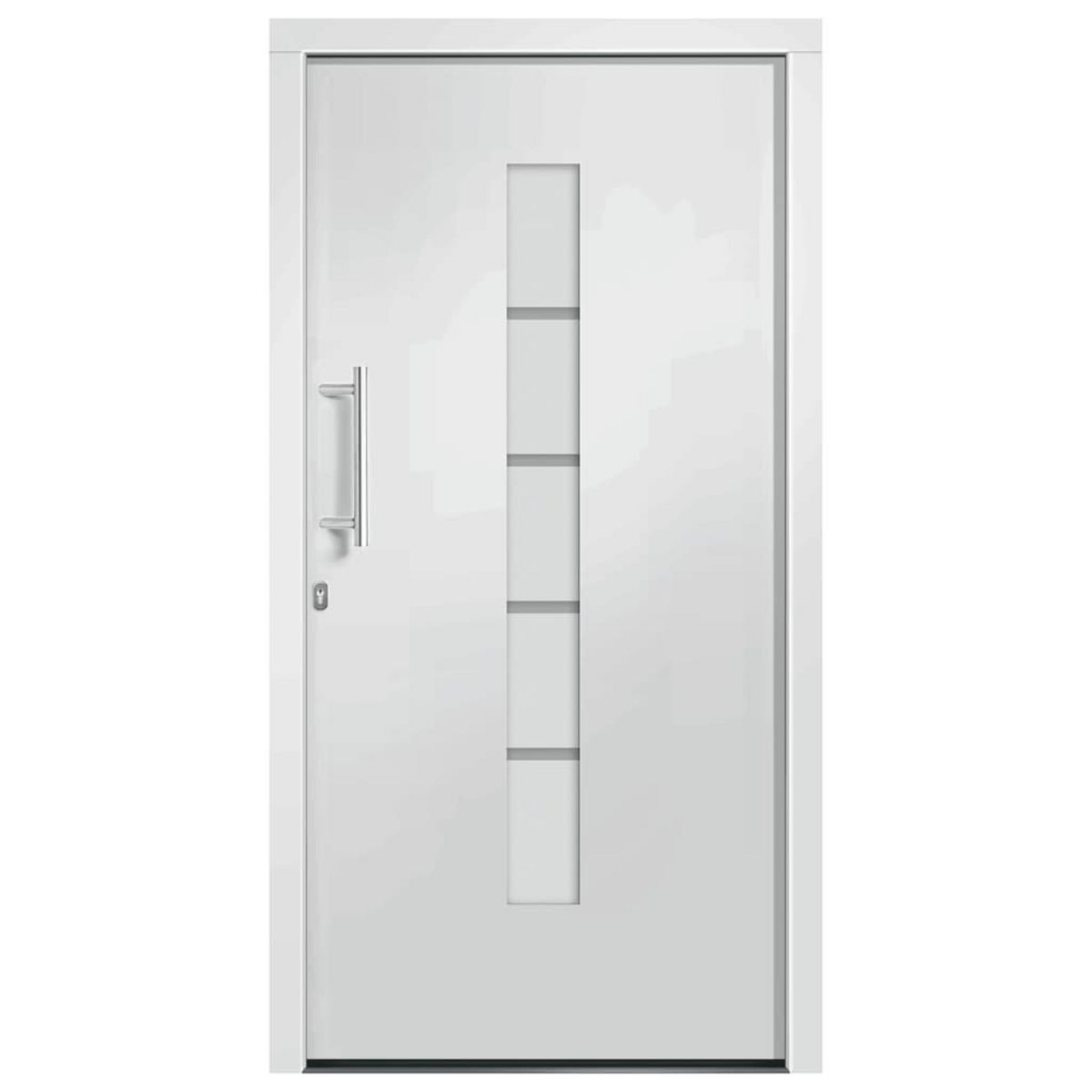 VIDAXL Porte d'entree Aluminium et PVC Blanc 100x200 cm