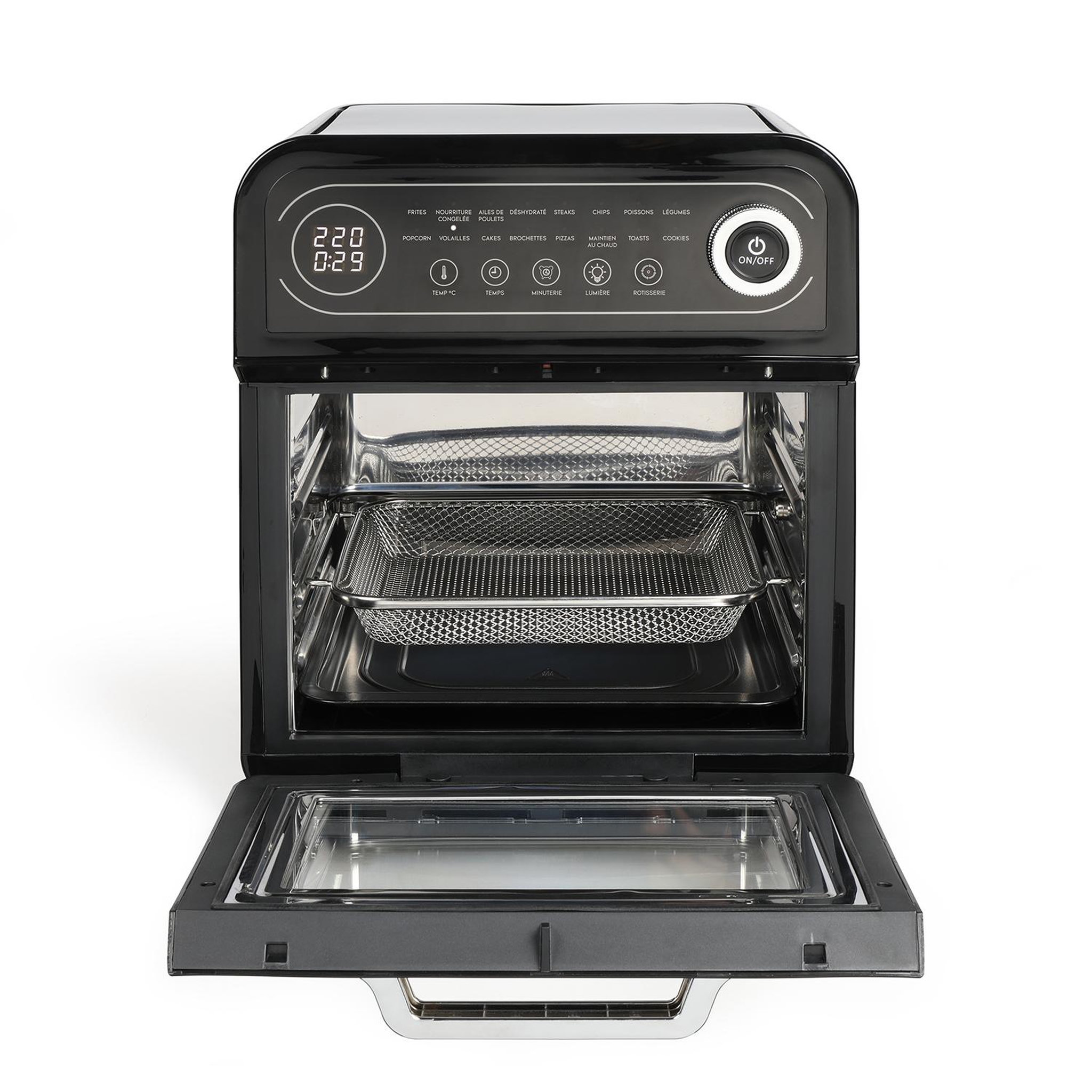 Voir la diapositive 4 : LIVOO Four à air chaud 12l 1600w noir - DOC255