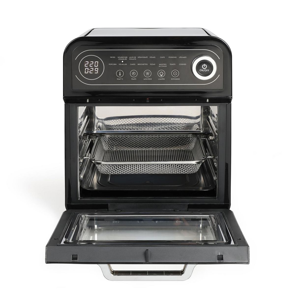 LIVOO Four à air chaud 12l 1600w noir - doc255