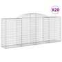 Voir la diapositive 2 : VIDAXL Paniers a gabions arques 20 pcs 300x50x120/140 cm fer galvanise