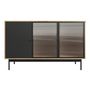 Voir la diapositive 4 : BEST MOBILIER Lamia - buffet bas - effet bois et noir - 148 cm