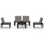 Voir la diapositive 3 : VIDAXL Salon de jardin 4 pcs avec coussins Plastique Gris