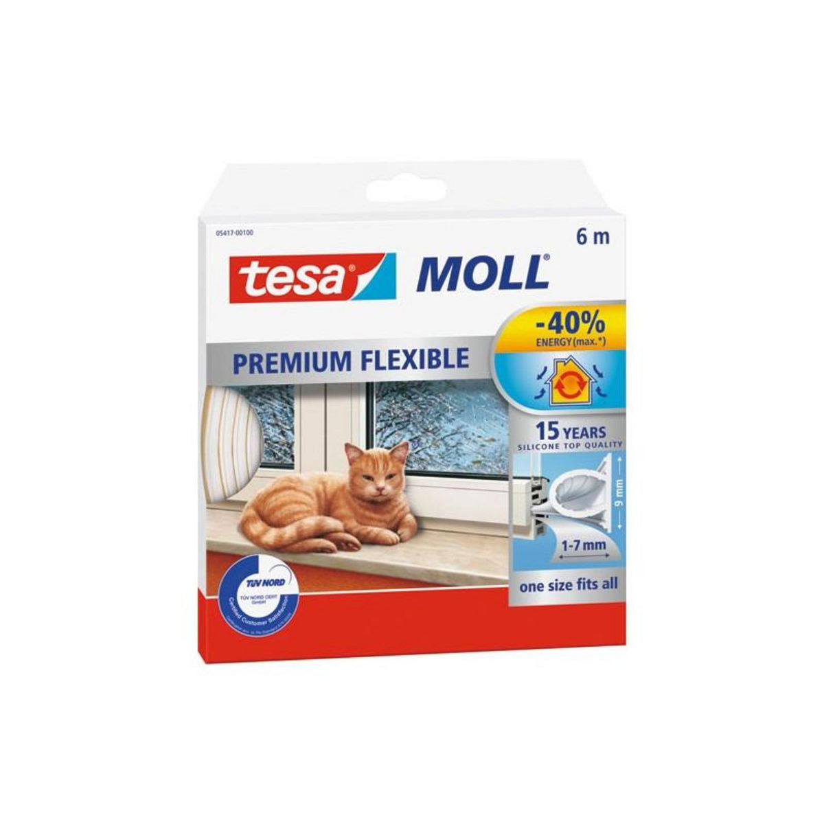 Tesa JOINT SILICONE 6MX9MMX7MM BLANC TESA - 05417-00100-01