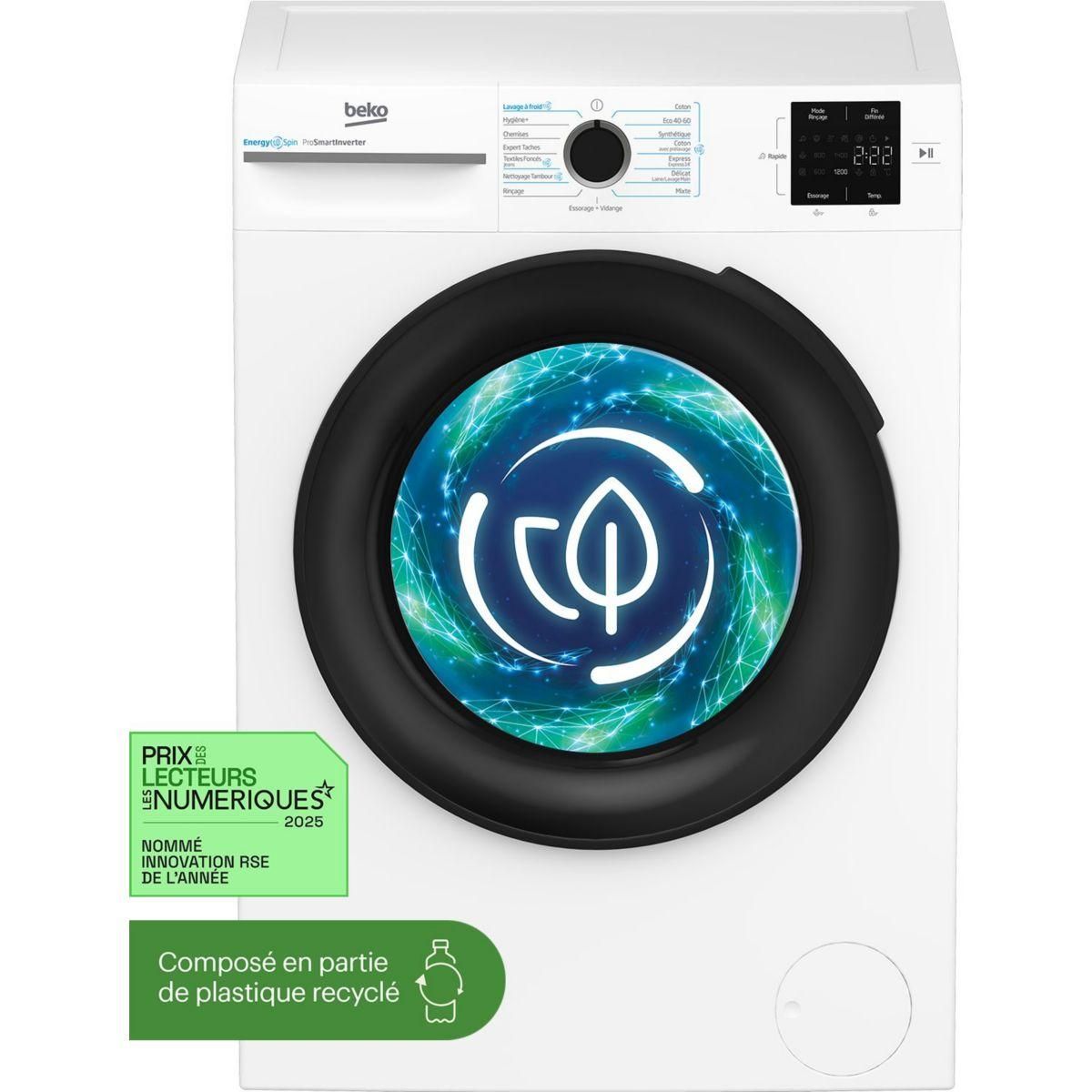 Beko Lave linge hublot BM3WFU47411B Energy Spin
